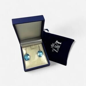 Z&T brand new blue silver drop earrings